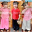 Bộ bà ba bé gái (7-45kg) chất gấm tay áo cộc, quần dài mềm mát dễ thương