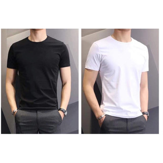 Áo thun trơn nam nữ unisex mặc cặp chất cotton thoáng mát, thấm hút