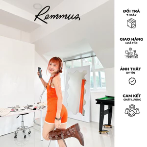 Nami Jumpsuit - Đồ bay thun style Hàn tay ngắn họa tiết basic Remmus cho nữ