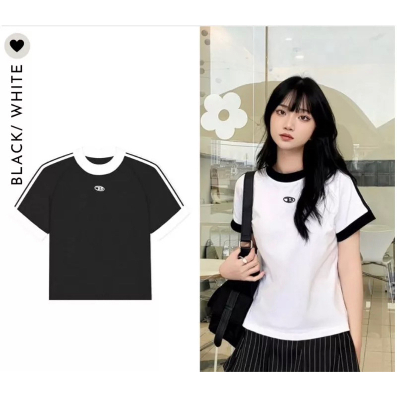 Áo thun Form Fit Chữ B [FREESHIP]🌸 Áo nữ baby tee chất cotton co dãn🌸 | BigBuy360 - bigbuy360.vn