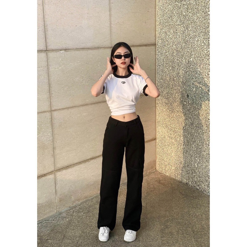 Áo thun Form Fit Chữ B [FREESHIP]🌸 Áo nữ baby tee chất cotton co dãn🌸 | BigBuy360 - bigbuy360.vn
