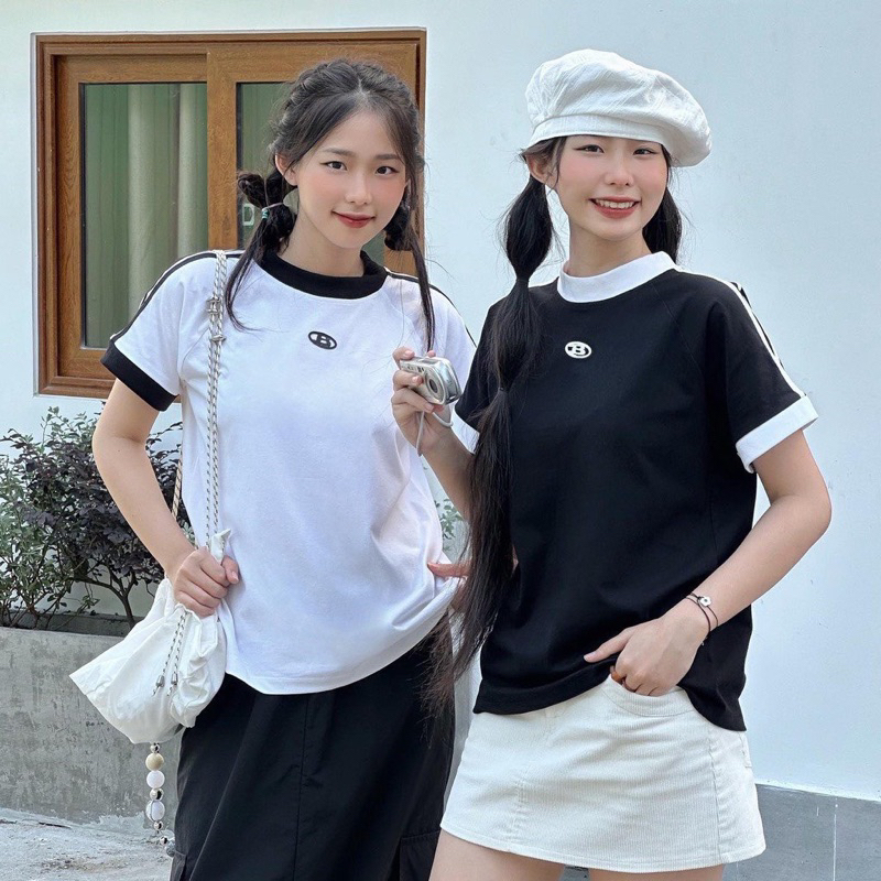 Áo thun Form Fit Chữ B [FREESHIP]🌸 Áo nữ baby tee chất cotton co dãn🌸 | BigBuy360 - bigbuy360.vn