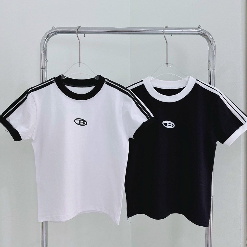 Áo thun Form Fit Chữ B [FREESHIP]🌸 Áo nữ baby tee chất cotton co dãn🌸 | BigBuy360 - bigbuy360.vn