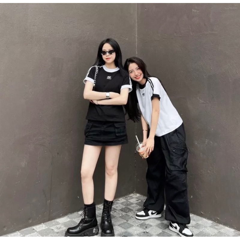 Áo thun Form Fit Chữ N. [FREESHIP]🌸 Áo nữ baby tee chất cotton co dãn🌸 | BigBuy360 - bigbuy360.vn