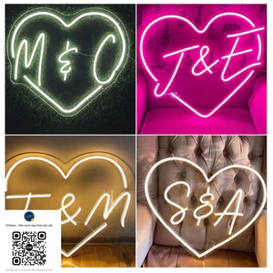 Đèn Led Neon Tên Theo Yêu Cầu, Đèn Neon Chữ Cái, Đèn Neon Tình Yêu [Kích thước 25 x30cm]
