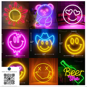Đèn Trang Trí Led Neon Treo Tường Nhiều Mẫu ( Kèm nguồn và bộ treo tường) Kích thước 36 cm