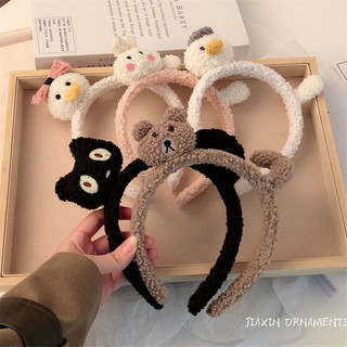 MEOWU Băng đô Cài Tóc Rửa Mặt Phối Lông Xù Mèo Con đáng Yêu Thời Trang Hàn Quốc Cho Nữ