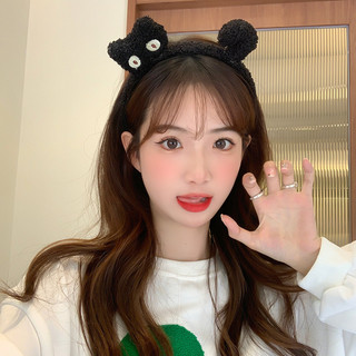 MEOWU Băng đô Cài Tóc Rửa Mặt Phối Lông Xù Mèo Con đáng Yêu Thời Trang Hàn Quốc Cho Nữ