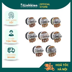 Chiết áp công tắc 5K 10K 20K 50K 100K 250K 500K WH138-1 B5K - B500K chất lượng cao.