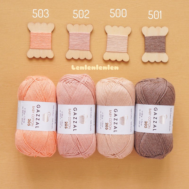 LEN GAZZAL BABY COTTON 205 (móc đồ hè siêu thích) Shopee Việt Nam