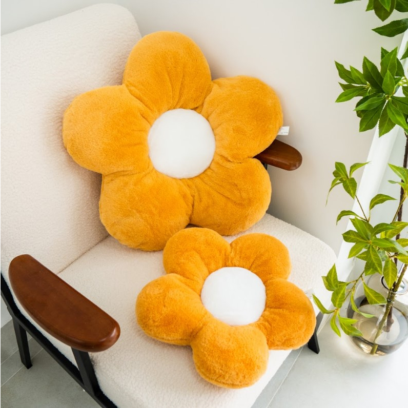 Gối Sofa, Gối Bông Mềm Mại Hình Hoa Cúc Trang Trí Ghế Sofa, Giường Ngủ