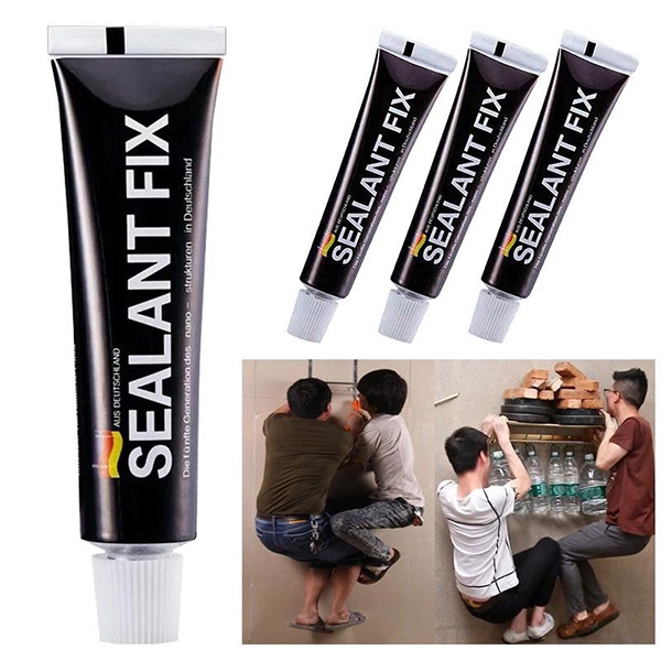 Keo Siêu Dính Chắc Chắn SEANALT FIX Màu Đen - Dán Treo Mọi Thứ Không Cần Khoan Tường Tuýp 6g-60g