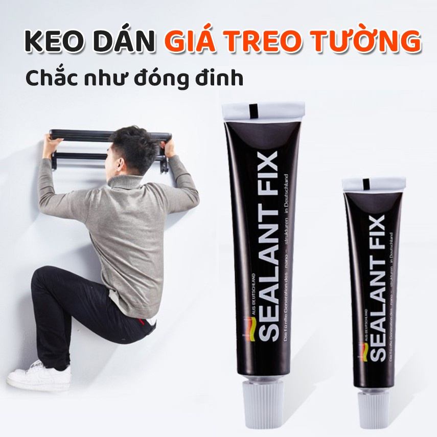Keo Siêu Dính Chắc Chắn SEANALT FIX Màu Đen - Dán Treo Mọi Thứ Không Cần Khoan Tường Tuýp 6g-60g