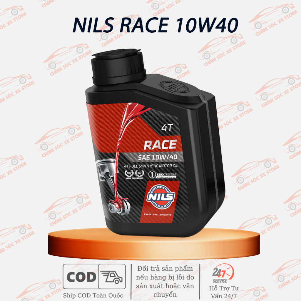 Nhớt Nils Race 10W40 Dành Cho Xe Số, Côn Tay, Moto PKL