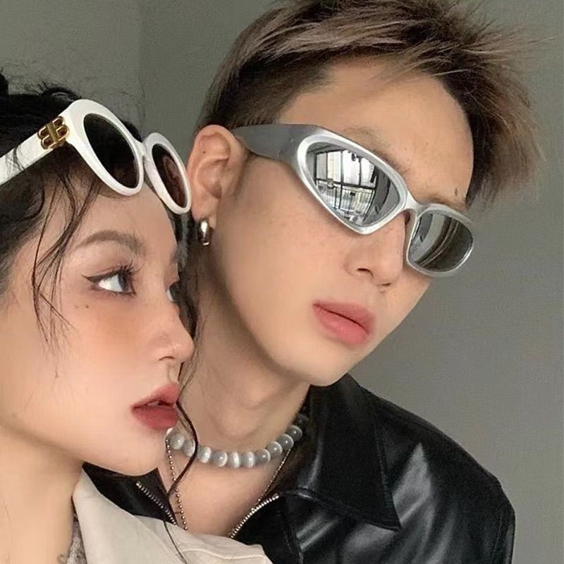 Kính mát bản to unisex Kính râm nam nữ phong cách phi công cyberpunk ...