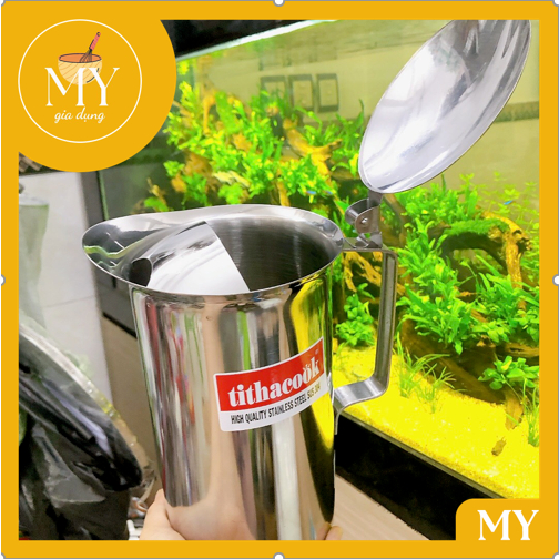 Ca inox 2 lít ca đựng nước có nắp và không nắp TITHACOOK