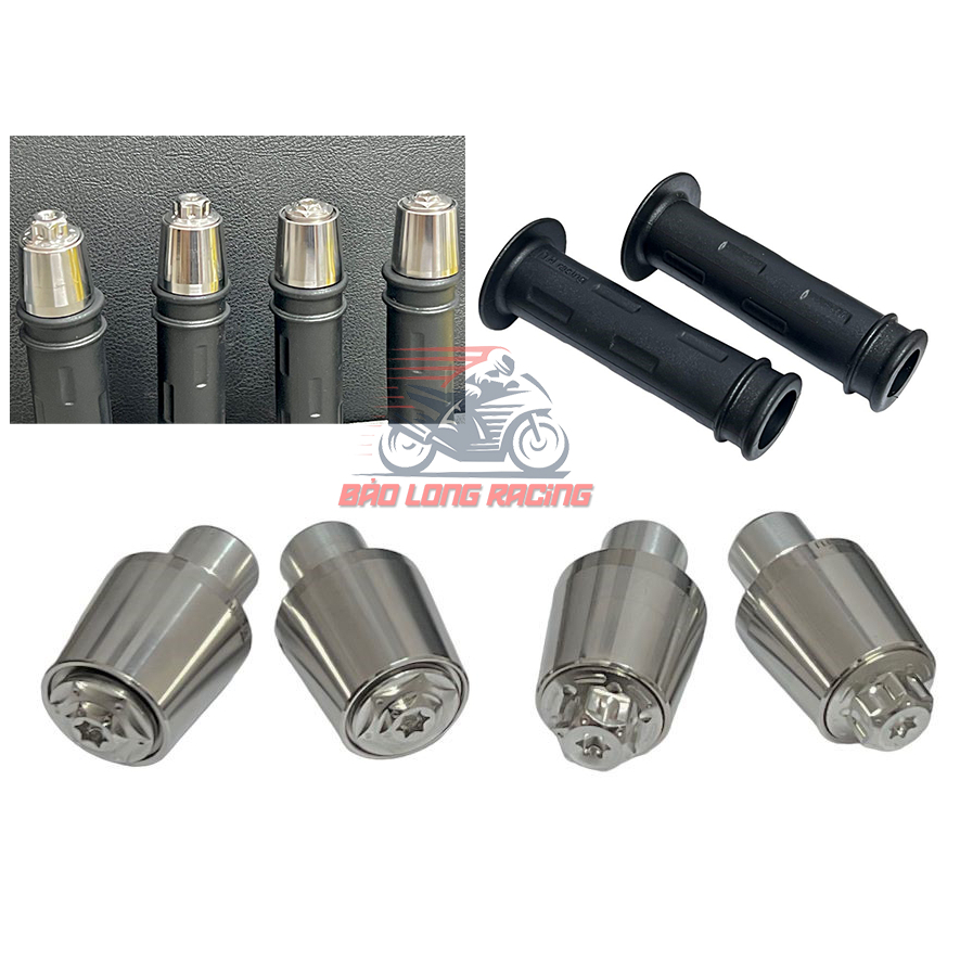 Cặp gù Tay Lái Salaya THpro mẫu SPORT Ngôi Sao và Trụ S3 INOX304 kèm bao tay THpro gắn nhiều loại loại xe máy moto PKL..