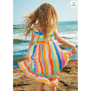 Đầm váy bé gái 12-45kg. Đầm đi biển sắc màu cho bé gái Melisa