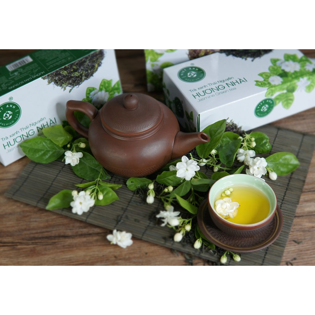 Trà Xanh Thái Nguyên Hương Nhài Việt Anh/Uống Là Mê