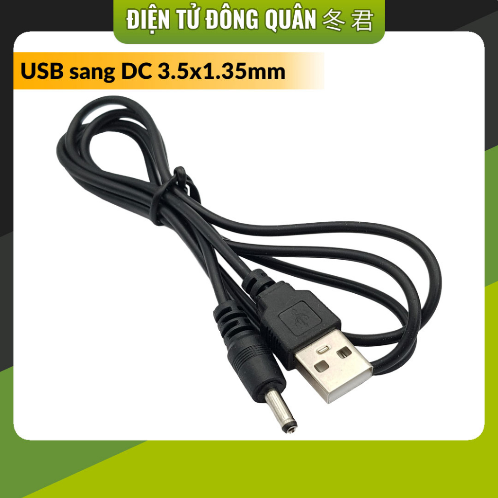 [HCM] Dây USB sang DC 3.5x1.35mm | Shopee Việt Nam