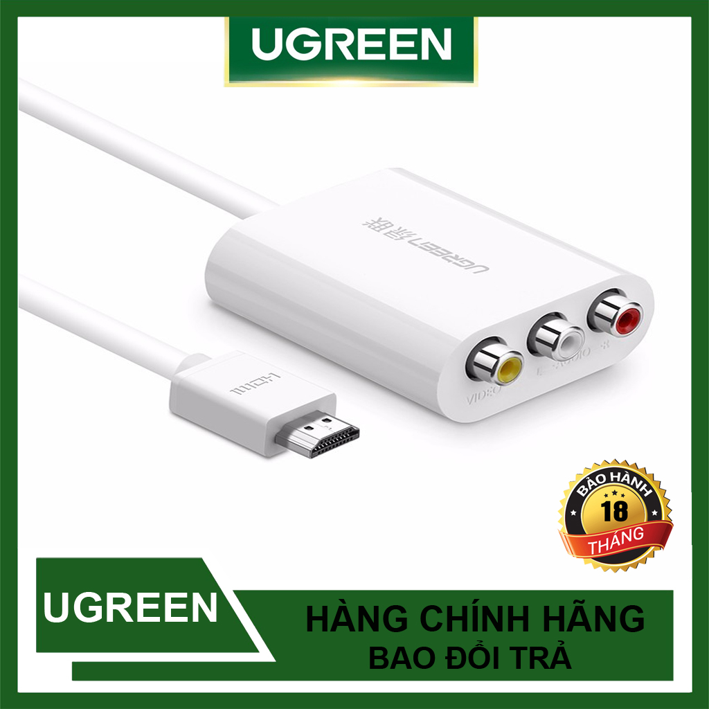 Cáp chuyển HDMI to AV Chính hãng Ugreen 30452 hỗ trợ NTSC / PAL màu ...