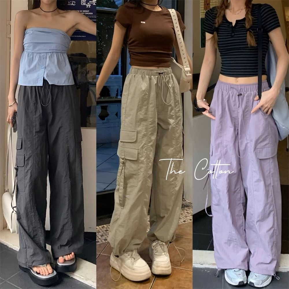 Quần Vải Dù Dây Rút Eo Chun TheCotton Quần Jogger Ống Suông Vải Mát ...