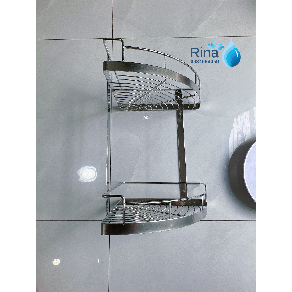 Kệ góc 2 tầng inox 304 Kệ Góc 2 Tầng Đựng Đồ Nhà Tắm kệ 25cmx25cm, kệ ...