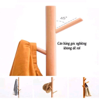 ♨️SALE 50%♨️ Cây Treo Quần Áo, Nón, Giá Treo 3 Chân Trụ Gỗ Tự Nhiên, Decor Phòng, Hàng Xuất Khẩu