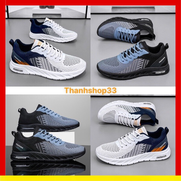 Mẫu Mới Giày Thể Thao Chạy Bộ Nam Giầy Sneaker Êm Chân Thoáng Khí