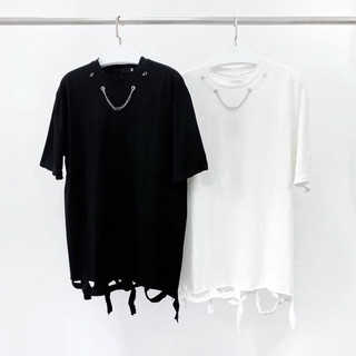 Áo thun phối xích [ovetee] minimal streetwear Hàn