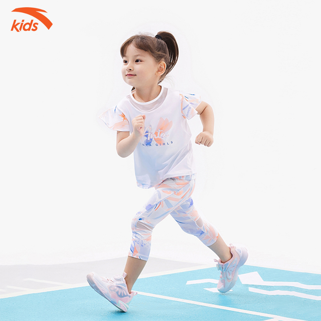 Quần leggings bé gái Anta Kids, dáng leggings, chất liệu co giãn 4 chiều W362329786