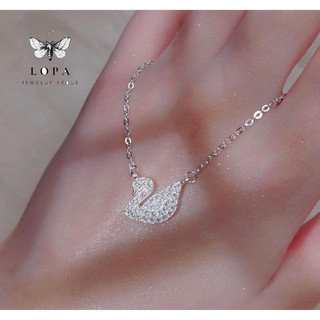 dây chuyền bạc nữ mặt thiên nga thanh lịch bạc lopa