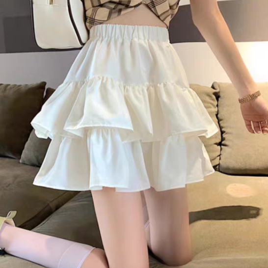 Chân Váy 2 Tầng Bigsize Nữ Lưng Cao,Chân Váy Xòe Big Size Có Lót Trong Vải Lụa Chéo Mềm Mịn CV XOE