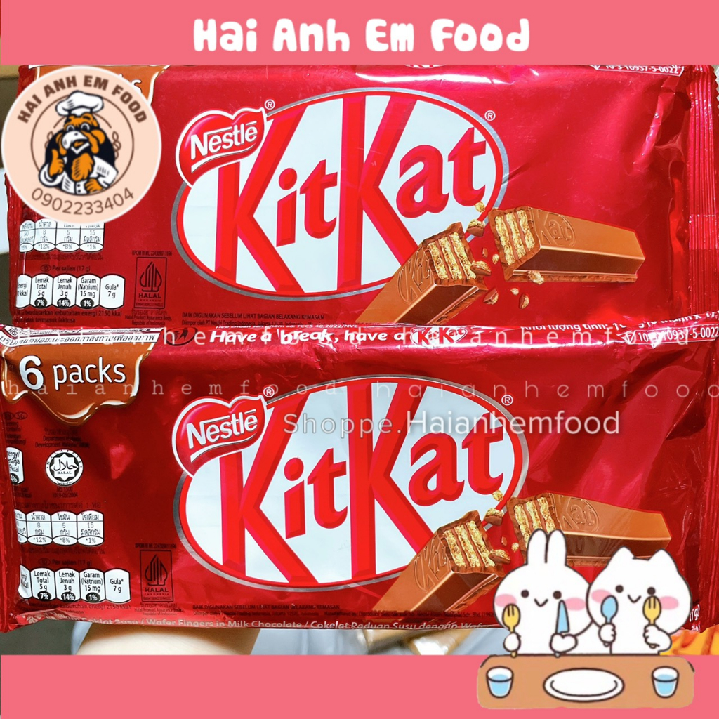 Bánh Kitkat Nhật Bản Nội Địa, Gói 6 Thanh Bánh Socola KitKat 2F 17g ...