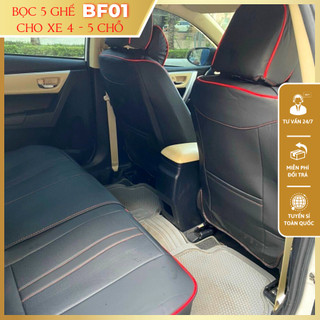 Bọc 5 ghế ô tô BF01 cho xe ô tô 4 chỗ, 5 chỗ tằng kèm 2 gối đầu mềm mịn
