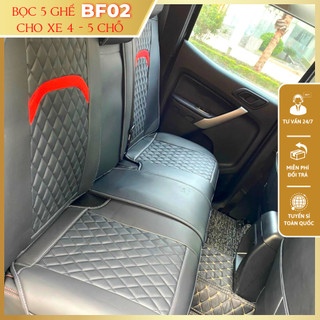 Bọc 5 ghế ô tô BF02 cho xe 4 chỗ, 5 chỗ tặng kèm 4 gối tựa