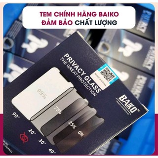 Kính cường lực Kingkong Baiko tím và Baiko chống nhìn trộm miếng dán màn hình iphone XS Max 11promax 12 promax 13 promax