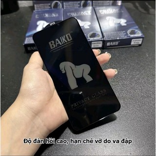 Kính cường lực Kingkong Baiko tím và Baiko chống nhìn trộm miếng dán màn hình iphone XS Max 11promax 12 promax 13 promax