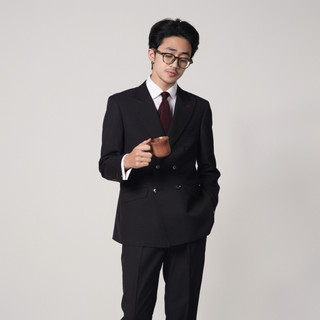 Blazer đen 2 hàng khuy Addikt Double Breasted - Áo khoác Blazer ve nhọn, cúc 6x2 peak lapels classic vibe