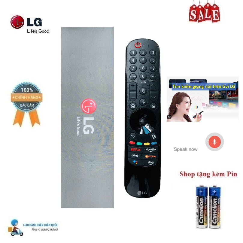 Remote Điều khiển tivi LG giọng nói 2022 MR22GA các dòng tivi LG