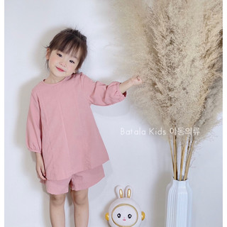 Bộ đồ mùa hè bé gái Batala kids Set đi biển vải đũi xước Nhật cho bé từ 10- 22kg SET_DUITO