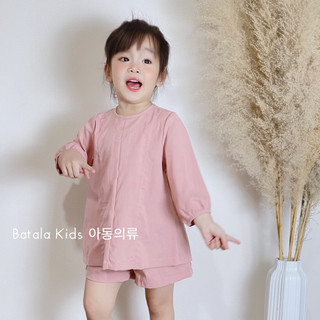 Bộ đồ mùa hè bé gái Batala kids Set đi biển vải đũi xước Nhật cho bé từ 10- 22kg SET_DUITO