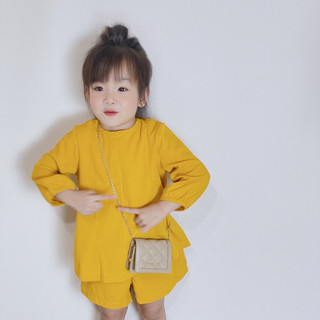 Bộ đồ mùa hè bé gái Batala kids Set đi biển vải đũi xước Nhật cho bé từ 10- 22kg SET_DUITO