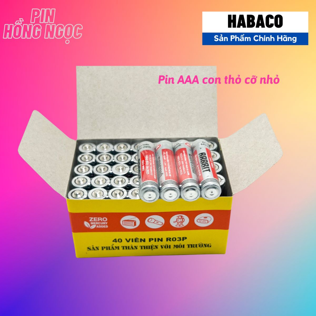 Hộp 40 Pin con thỏ AAA 1,5V chính hãng , mới sản xuất - Giá sỉ | Shopee ...