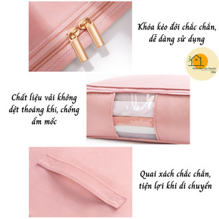 Túi Đựng Quần Áo Chăn Màn Cỡ Lớn, Túi Vải Không Dệt Hút Ẩm Dày Dặn Chắc Chắn Chống Ẩm Mốc 88400 mienphivanchuyen199k