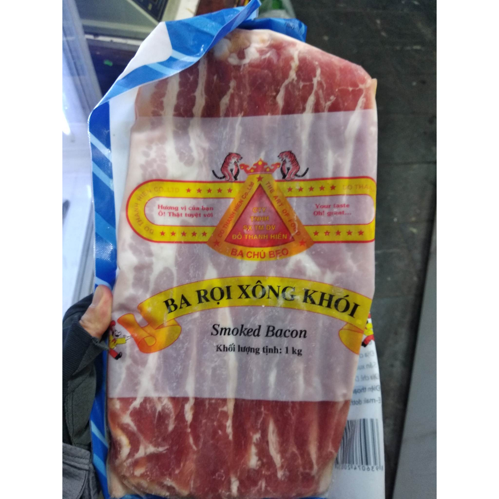Thịt Bacon Ba rọi xông khói Ba chú Beo Smoked Bacon 1kg-sku155 | Shopee ...
