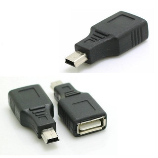 Đầu chuyển đổi Mini Usb sang USB - OTG Chân vuông máy nghe nhạc - cho ô tô