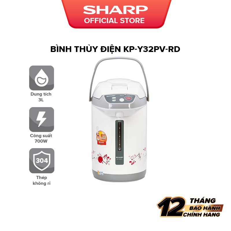 Bình Thủy Điện SHARP KP-Y32PV-RD Dung Tích 3L [HÀNG CHÍNH HÃNG BẢO HÀNH ...