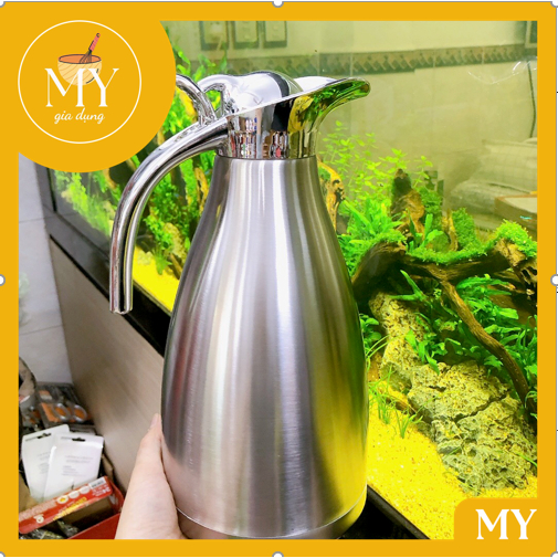 Bình đựng nước inox 2 lit - pha trà - nóng lạnh giử nhiệt