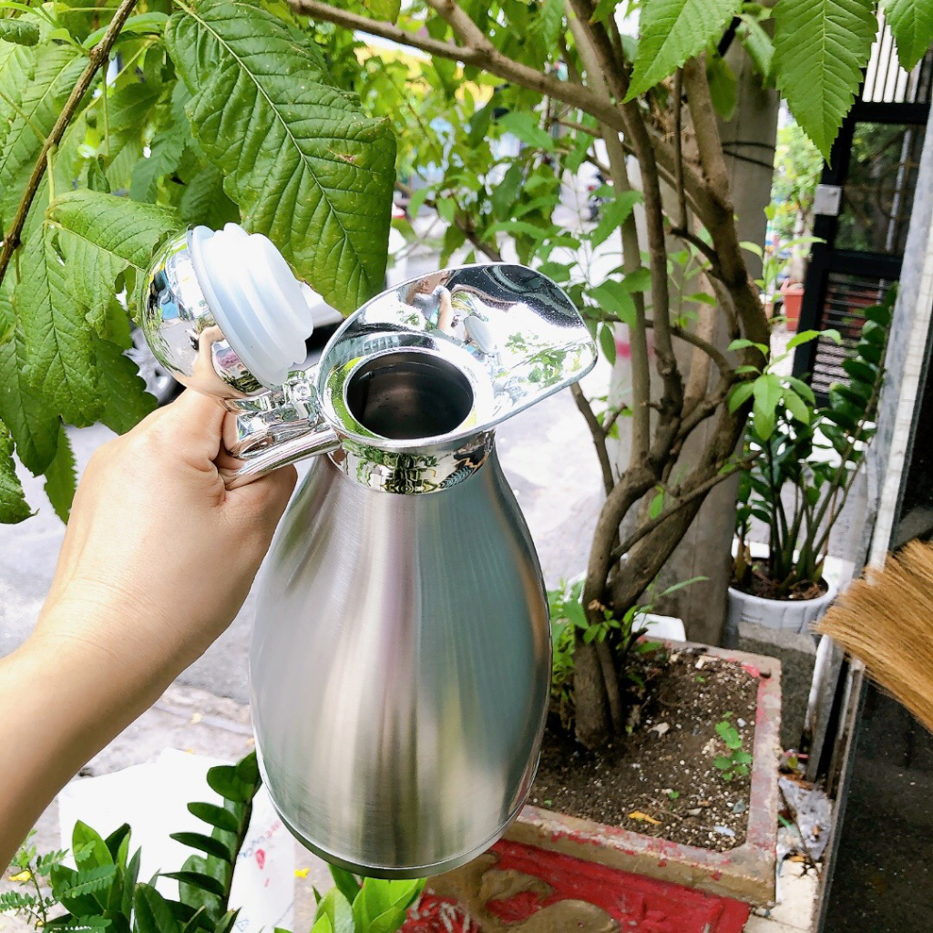 Bình đựng nước inox 2 lit - pha trà - nóng lạnh giử nhiệt